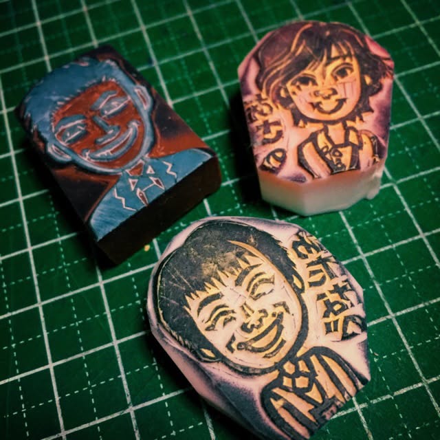 似顔絵はんこの作品例